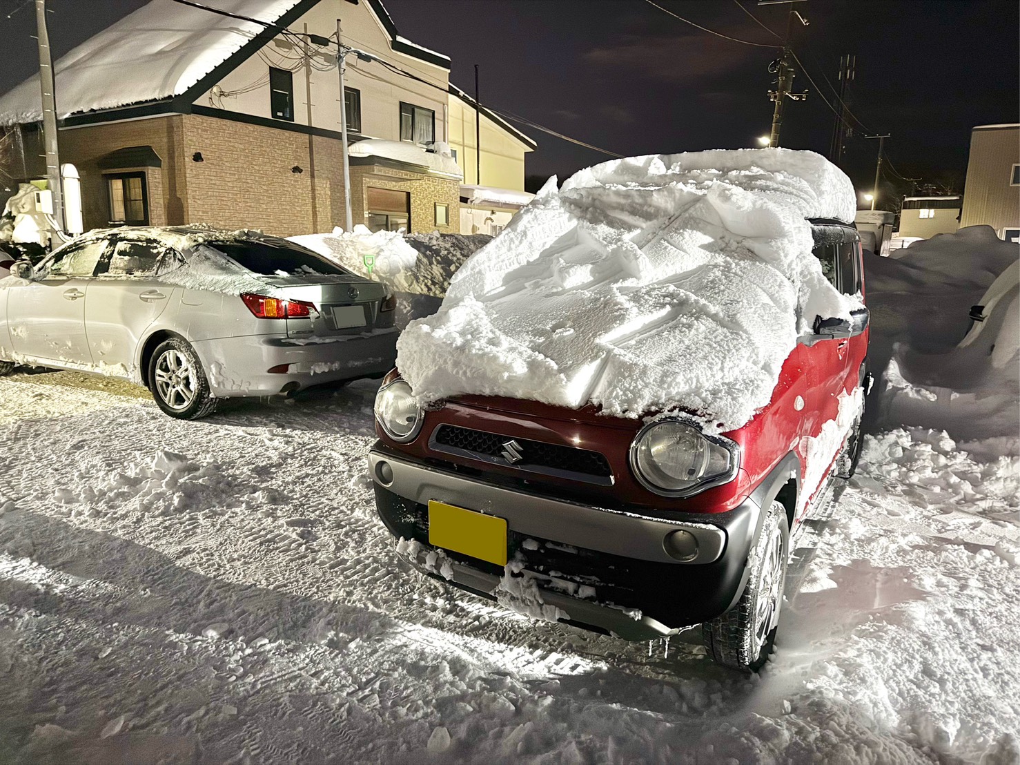 排雪作業を終えた展示場